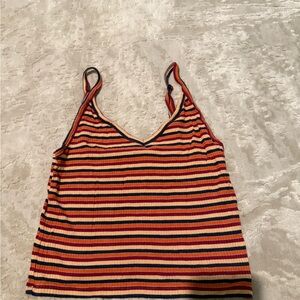 American Eagle Outfitters Multicolored Fitted Crop Camisole